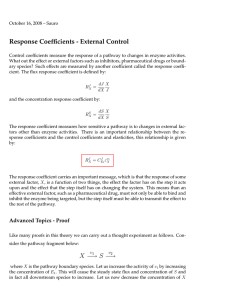 Response Coefficients - External Control