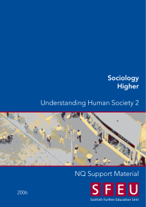 Understanding Human Society 2 NQ Support Material Sociology Higher