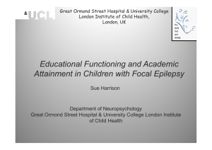 Educational Functioning and Academic Attainment in Children with Focal Epilepsy