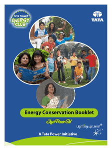 Energy Conservation Booklet A Tata Power Initiative