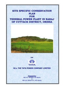 SITE SPECIFIC CONSERVATION PLAN FOR THERMAL POWER PLANT IN NARAJ