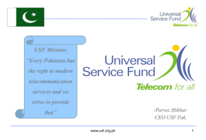 USF Mission: “Every Pakistani has the right to modern telecommunication
