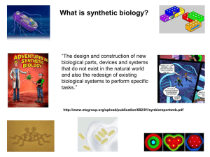 What is synthetic biology?