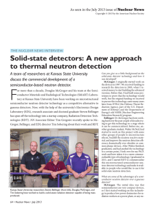 Solid-state detectors: A new approach to thermal neutron detection