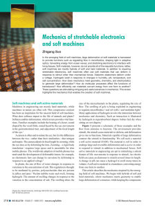 Mechanics  of  stretchable  electronics and soft machines