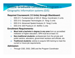 Online Graduate Certificate Program in Geographic Information systems (GIS)