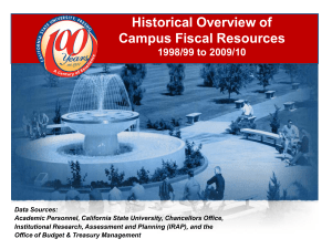 Historical Overview of Campus Fiscal Resources 1998/99 to 2009/10