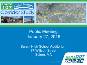 Public Meeting January 27, 2016 Salem High School Auditorium 77 Willson Street