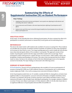 9 Summarizing the Effects of Supplemental Instruction (SI) on Student Performance