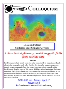 C OLLOQUIUM A close look at planetary crustal magnetic fields from satellite data