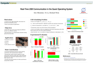 Real­Time USB Communication in the Quest Operating System Eric Missimer, Ye Li, Richard West Motivations USB Scheduling Problem