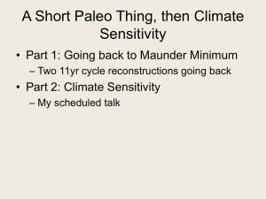 A Short Paleo Thing, then Climate Sensitivity • Part 2: Climate Sensitivity
