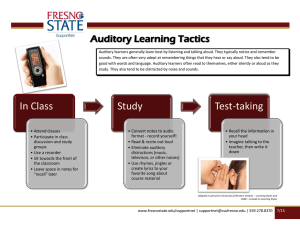 Auditory Learning Tactics