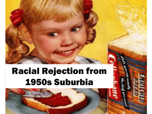 Racial Rejection from 1950s Suburbia