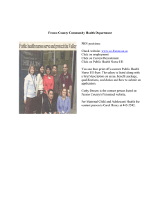 Fresno County Community Health Department  PHN positions: :