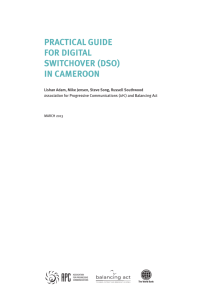 Practical Guide for diGital Switchover (dSo) in cameroon