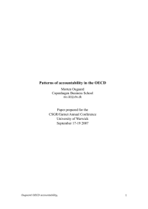 Patterns of accountability in the OECD