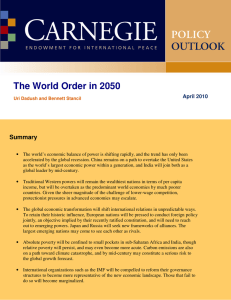 The World Order in 2050  Summary April 2010