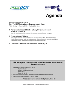 Agenda Rte. 79/I-195 Interchange Improvements Study