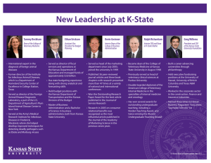 New Leadership at K-State Ethan Erickson Kevin Gwinner Greg Willems