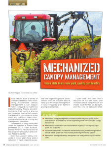 Mechanized Canopy Management VITICULTURE