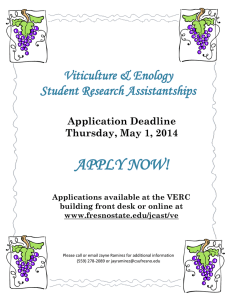 Application Deadline Thursday, May 1, 2014 Applications available at the VERC