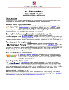AU Newsmakers Top Stories –16, 2011 September 9