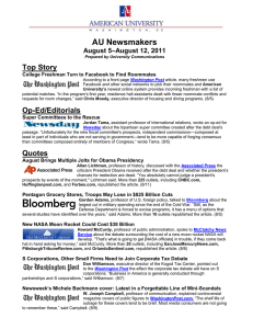 AU Newsmakers Top Story –August 12, 2011 August 5