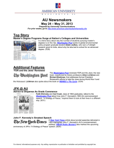 AU Newsmakers Top Story – May 31, 2013 May 24