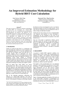 An Improved Estimation Methodology for Hybrid BIST Cost Calculation