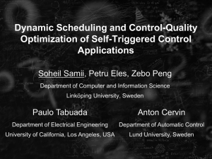 Dynamic Scheduling and Control-Quality Optimization of Self-Triggered Control Applications