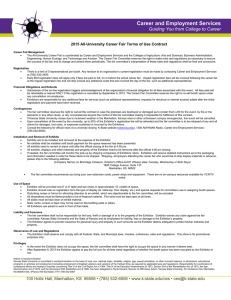   2015 All-University Career Fair Terms of Use Contract