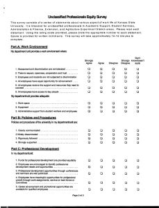 Unclassified Professionals Equity Survey