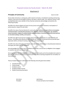Proposed revisions by Faculty Senate – March 29, 2010  Attachment 3  Principles of Community    
