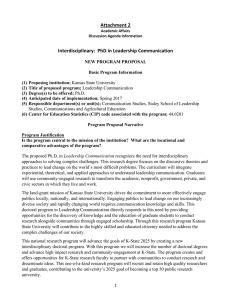 Attachment 2  Interdisciplinary:  PhD in Leadership Communication 