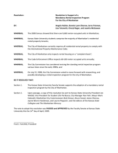 Resolution:  Resolution in Support of a    Mandatory Rental Inspection Program 