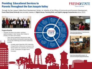 Providing  Educational Services to Parents Throughout the San Joaquin Valley