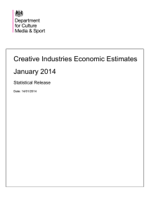 Creative Industries Economic Estimates January 2014  Statistical Release