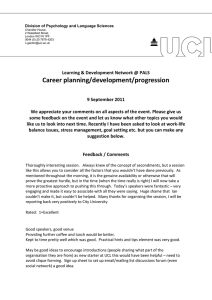 Career planning/development/progression