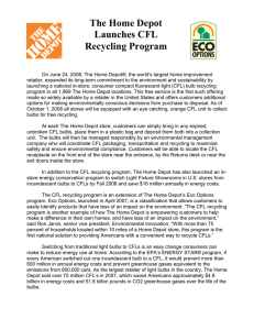 The Home Depot Launches CFL Recycling Program