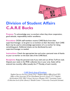 Division of Student Affairs C.A.R.E Bucks