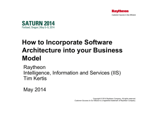 How to Incorporate Software Architecture into your Business Model Raytheon