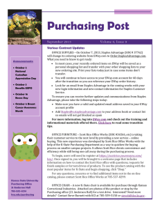Purchasing Post Various Contract Updates Volume 6, Issue 9 September 2013
