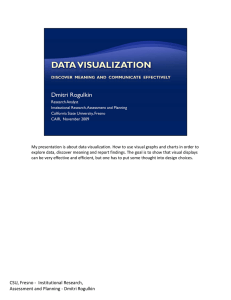 My presentation is about data visualization. How to use visual graphs and charts in order to  explore data, discover meaning and report findings. The goal is to show that visual displays 
