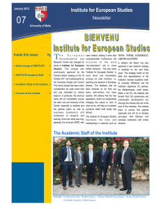 07 T Institute for European Studies Newsletter