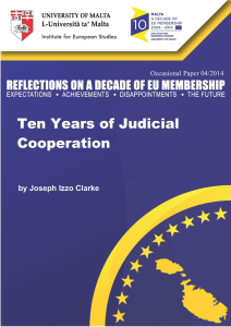Ten Years of Judicial Cooperation by Joseph Izzo Clarke Occasional Paper 04/2014