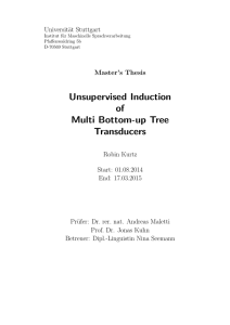 Unsupervised Induction of Multi Bottom-up Tree Transducers