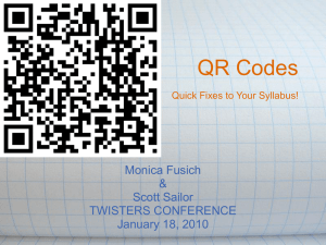 QR Codes Monica Fusich &amp; Scott Sailor