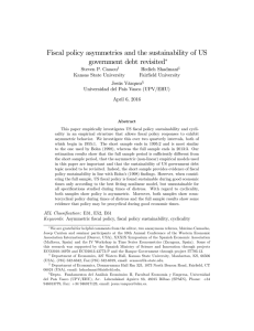 Fiscal policy asymmetries and the sustainability of US government debt revisited