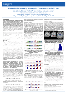 Heritability Estimation by Non-negative Least Squares for fMRI Data Xu Chen